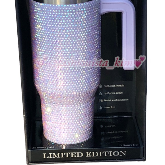 Hydrapeak limited edition iridescent purple rhinestone tumbler 40 oz cup - Picture 4 of 4